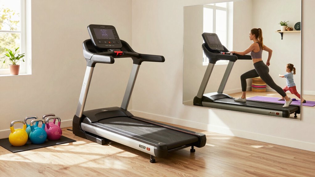 convenient private workout space