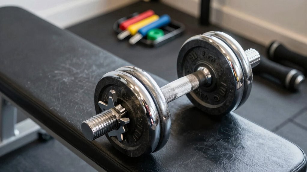 enhanced dumbbell setup features
