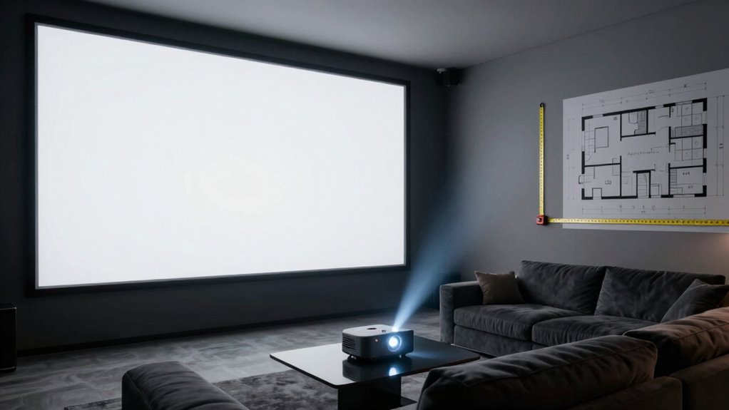 projection size and placement